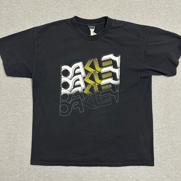 Oakley Other - Oakley Graphic T-Shirt Distorted Layered Yellow Logo Print Black Mens Size XL